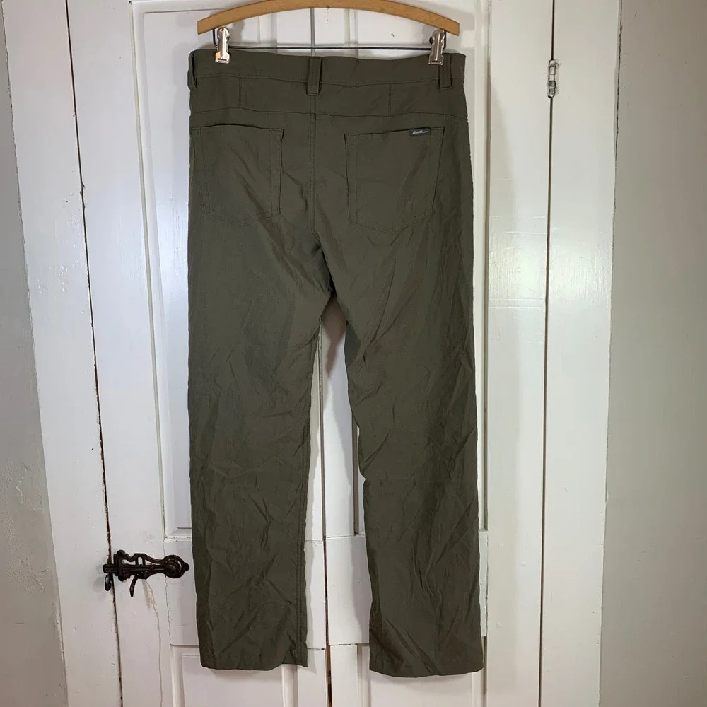 Eddie Bauer‎ Travex Mens 32x30 Hiking Pants Olive Green Nylon Stretch 13907903